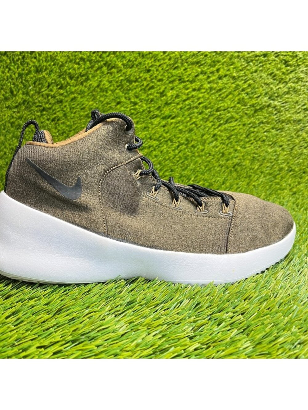 Nike HyperFr3sh Mens Size 9 Brown Olive Black Athletic Basketball Shoes Sneakers